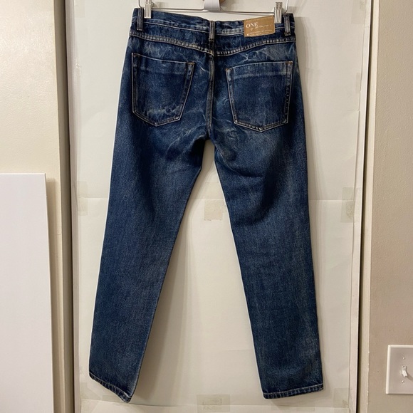 One Teaspoon Awesome Baggies Blue Distressed Jeans 27 - Picture 5 of 12